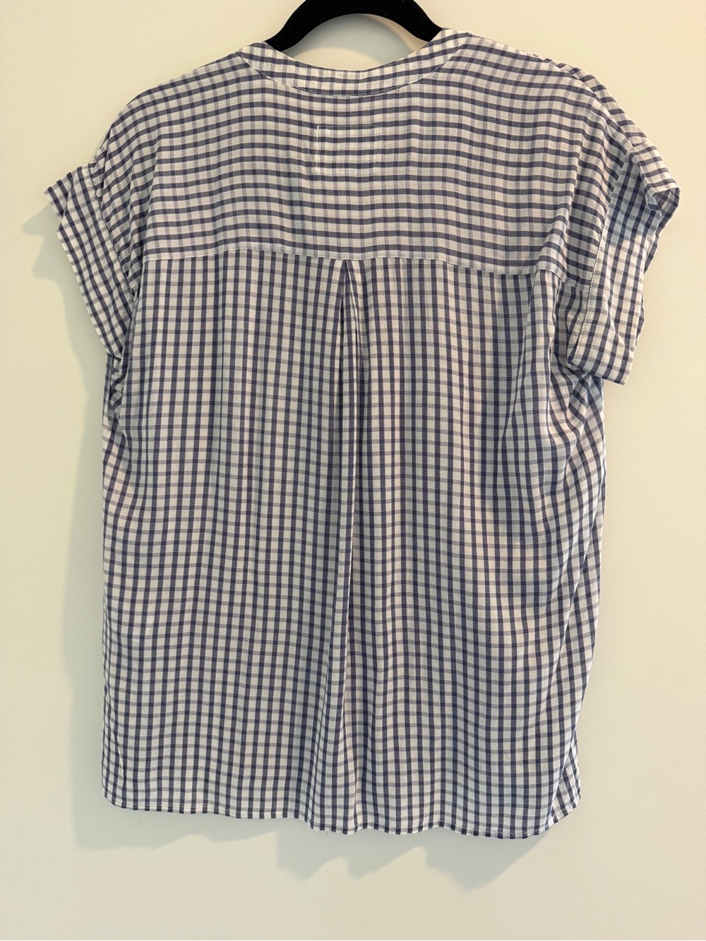 Rails Mel Top Navy Gingham Button Front Women's Top - Picture 7 of 8